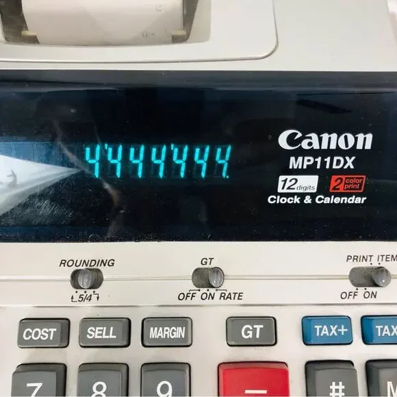 Cannon MP11DX Business Calculator Print Tape Digital with Clock - Picture 2 of 16